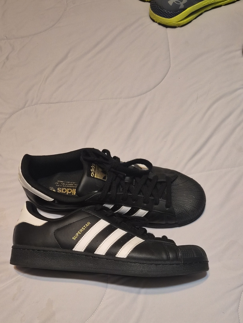adidas Black and White Superstar Low-Top Sneakers